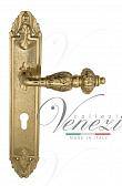 Дверная ручка Venezia на планке PL90 мод. Lucrecia (полир. латунь) под цилиндр